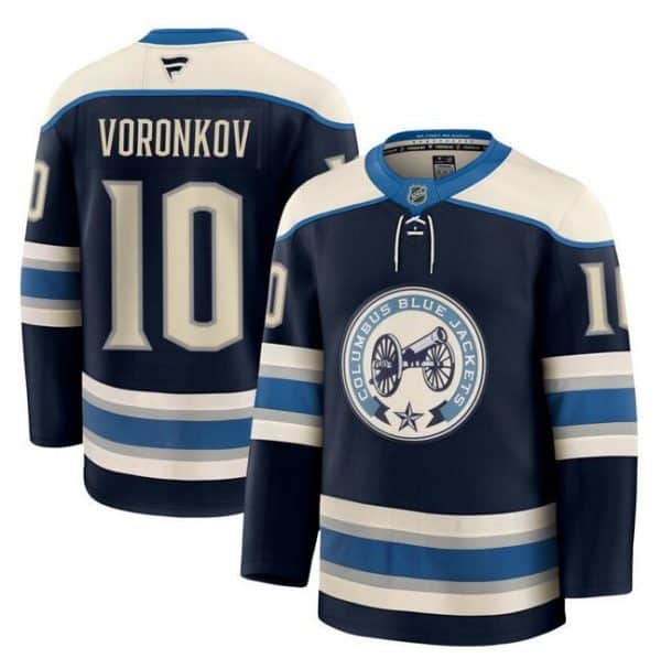 Columbus Blue Jackets #10 Dmitri Voronkov Navy 2024-25 Alternate Stitched Jersey