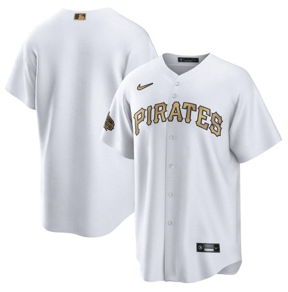 Pittsburgh Pirates Blank White 2022 All-Star Cool Base Stitched Baseball Jersey