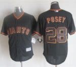 Giants #28 Buster Posey Black New Cool Base Stitched Jersey
