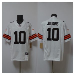 Cleveland Browns #10 Quinshon Judkins White 2025 Draft F.U.S.E. Vapor Limited Football Stitched Jersey