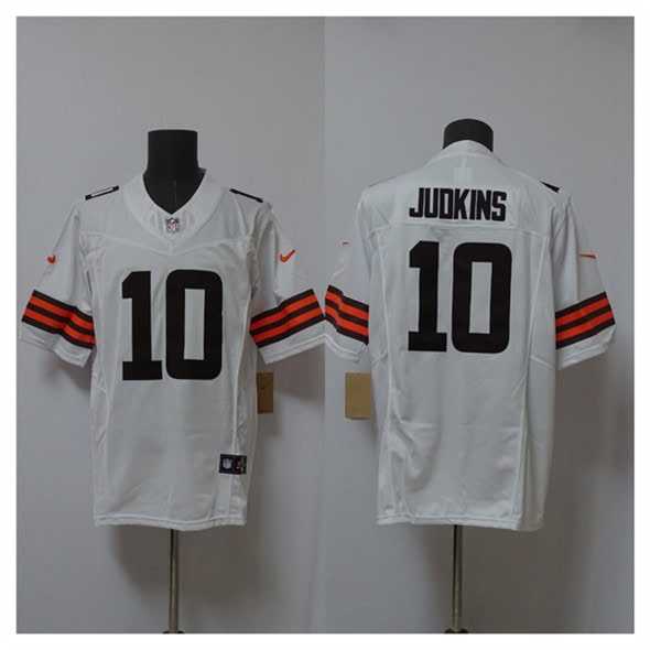 Cleveland Browns #10 Quinshon Judkins White 2025 Draft F.U.S.E. Vapor Limited Football Stitched Jersey