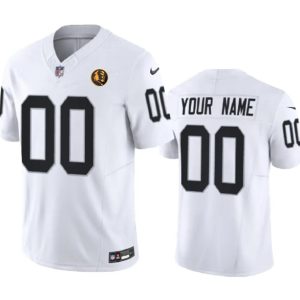 Las Vegas Raiders Custom White 2023 F.U.S.E. With John Madden Patch Vapor Limited Stitched Jersey