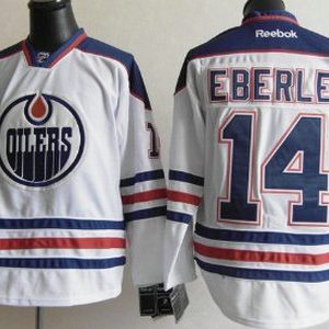 Oilers #14 Jordan Eberle White Stitched Jersey