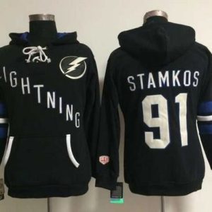 Tampa Bay Lightning #91 Steven Stamkos Black Old Time Heidi NHL Hoodie