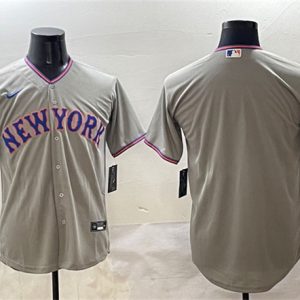 New York Mets Team Big Logo Gray 2025 Limited Stitched Jersey