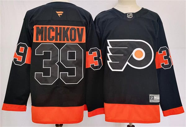 Philadelphia Flyers #39 Matvei Michkov Black 2024 Stitched Jersey