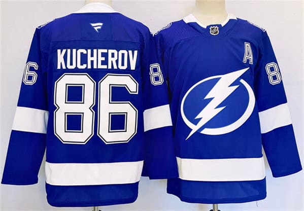 Tampa Bay Lightning #86 Nikita Kucherov 2024-25 Blue Stitched Jersey