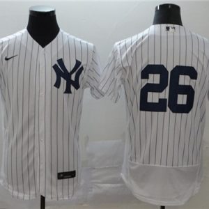 New York Yankees #26 DJ LeMahieu White Flex Base Stitched Jersey