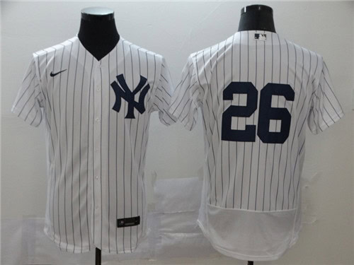 New York Yankees #26 DJ LeMahieu White Flex Base Stitched Jersey