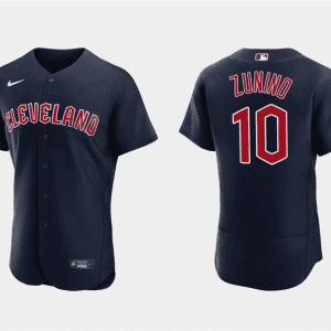 Cleveland Guardians #10 Mike Zunino Navy Flex Base Stitched Jersey
