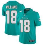 Miami Dolphins #18 Preston Williams Aqua Vapor Untouchable Limited Stitched Jersey