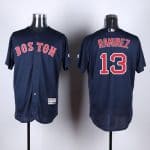 Red Sox #13 Hanley Ramirez Navy Blue Flexbase Authentic Collection Stitched Jersey