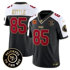 San Francisco 49ers #85 George kittle Black Alternate F.U.S.E. 3-Star C With Faithful To The Bay Patch Vapor Limited Stitched Jersey