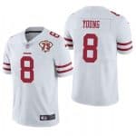 San Francisco 49ers #8 Steve Young White 2021 75th Anniversary Vapor Untouchable Limited Stitched Jersey