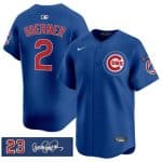 Chicago Cubs #2 Nico Hoerner Royal 'Ryne Sandberg Tribute' Vapor Limited V3 Stitched Jersey