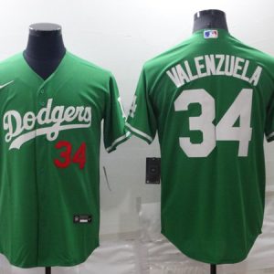 Los Angeles Dodgers #34 Toro Valenzuela Green Stitched Baseball Jersey