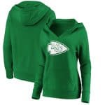 Kansas City Chiefs Green St. Patrick's Day White Logo Pullover Hoodie(Run Small)
