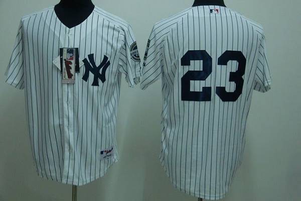 Yankees #23 Don Mattingly Stitched White Jersey