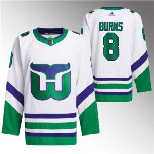 Carolina Hurricanes #8 Brent Burns White 2023 24 Stitched Jersey