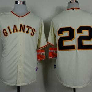 Giants #22 Will Clark Cream Home Cool Base Stitched Jersey