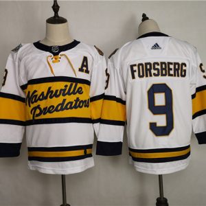Nashville Predators #9 Filip Forsberg White Stitched Adidas Jersey