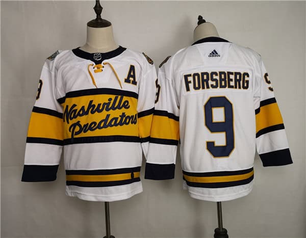 Nashville Predators #9 Filip Forsberg White Stitched Adidas Jersey