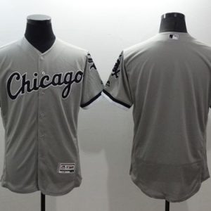 White Sox Blank Grey Flexbase Authentic Collection Stitched Jersey