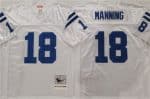 Indianapolis Colts #18 Peyton Manning White Throwback Stitched Jersey