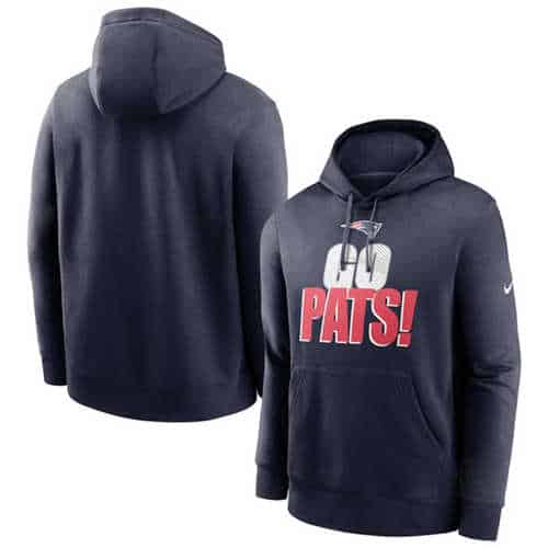 New England Patriots Navy Fan Gear Local Club Pullover Hoodie