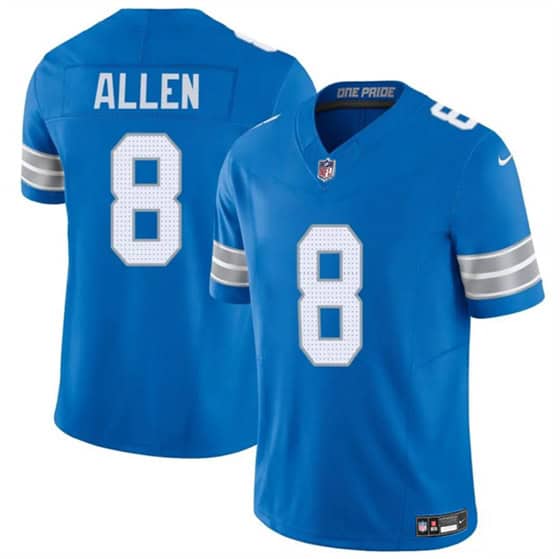 Detroit Lions #8 Kyle Allen Blue 2025 F.U.S.E. Vapor Limited Football Stitched Jersey