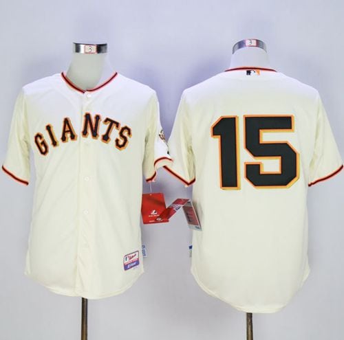 Giants #15 Bruce Bochy Cream Home Cool Base Stitched Jersey
