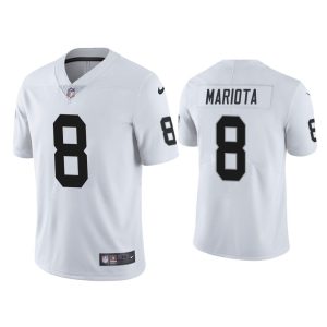 Raiders #8 Marcus Mariota White Vapor Untouchable Limited Stitched Jersey