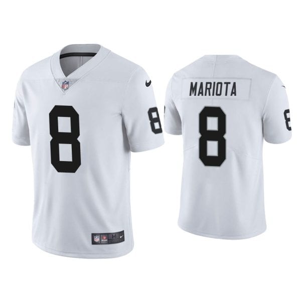 Raiders #8 Marcus Mariota White Vapor Untouchable Limited Stitched Jersey