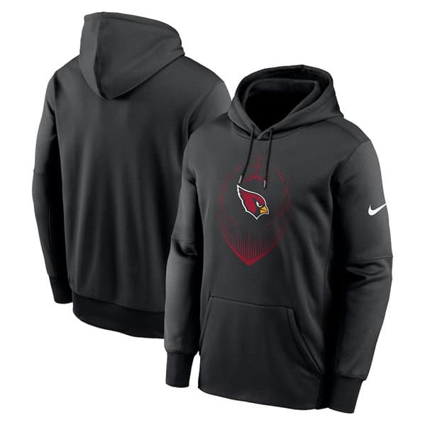Arizona Cardinals Black Icon Performance Pullover Hoodie
