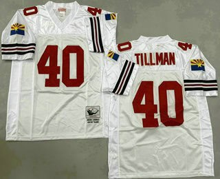 Arizona Cardinals #40 Pat Tillman White Throwback Jersey