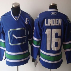 Canucks #16 Trevor Linden Blue Third Stitched Jersey