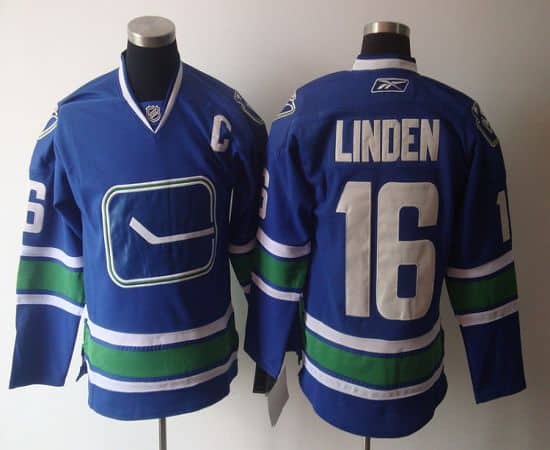 Canucks #16 Trevor Linden Blue Third Stitched Jersey