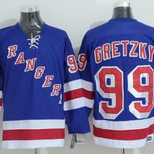 Rangers #99 Wayne Gretzky Stitched Blue CCM Throwback Jersey
