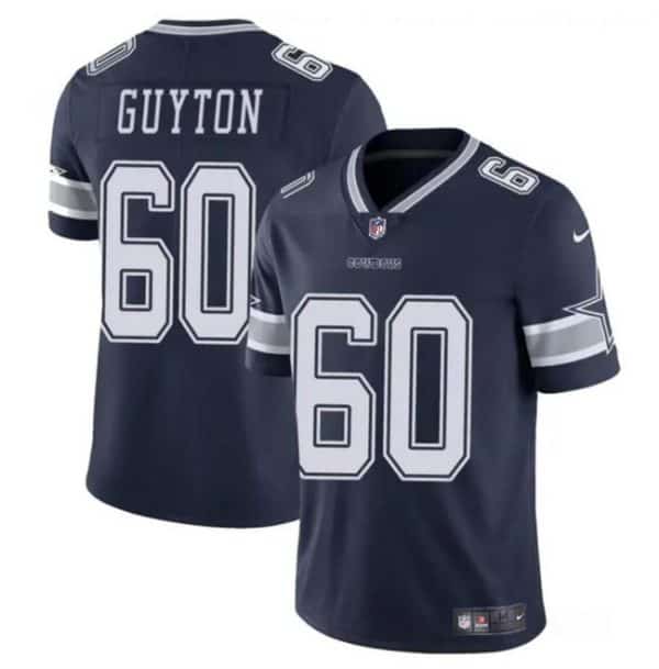 Dallas Cowboys #60 Tyler Guyton Navy 2024 Draft Vapor Untouchable Limited Stitched Jersey