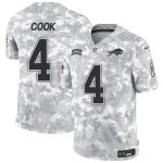 Buffalo Bills #4 James Cook 2024 F.U.S.E. Arctic Camo Salute To Service Limited Stitched Jersey