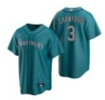 Seattle Mariners #3 J.P. Crawford Aqua Cool Base Stitched Jersey