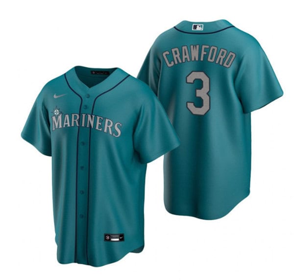 Seattle Mariners #3 J.P. Crawford Aqua Cool Base Stitched Jersey