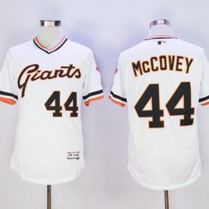 Giants #44 Willie McCovey White Flexbase Authentic Collection Cooperstown Stitched Jersey