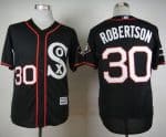 White Sox #30 David Robertson Black New Cool Base Stitched Jerseys