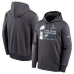 Philadelphia Eagles Anthracite Super Bowl LIX Champions Locker Room Trophy Collection Fleece Pullover Hoodie