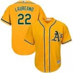 Oakland Athletics #22 Ram¨®n Laureano Gold Stitched Jersey