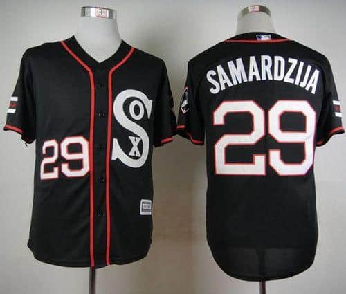 White Sox #29 Jeff Samardzija Black New Cool Base Stitched Jersey