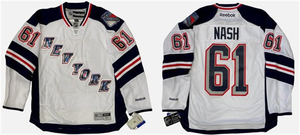 New York Rangers #61 Rick Nash 2014 White Stitched Jersey