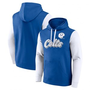 Indianapolis Colts Blue White Fleece Pullover Hoodie