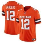 Cleveland Browns #12 Shedeur Sanders Orange 2025 Draft F.U.S.E. Vapor Limited Stitched Football Jersey